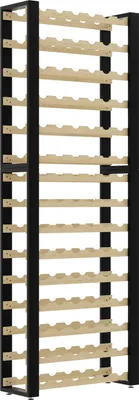 Produktbild von Lenmar Serie RW Weinregal aus Holz für Flaschen, LOFT 90, 204 x 74 x 27, 15 liegen, für 90 Flaschen, Wein, Flaschenregal, Kellerregal, Regale,Flaschen
