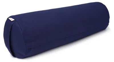 Produktbild von yogabox Yoga und Pilates Bolster / Yogarolle BASIC - dunkelblau 65 x 22 x 22 cm Buchweizenschalen