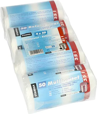 Produktbild von 47200 Müllbeutel, HDPE 35 l 69 cm x 55 cm transparent