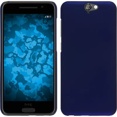 Produktbild von PhoneNatic Case kompatibel mit HTC One A9 - Hülle blau gummiert Hard-case + 2 Schutzfolien