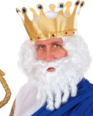 Produktbild von Perücke Zeus mit Bart - König Neptun- Poseidon - Zeusperücke Olymp