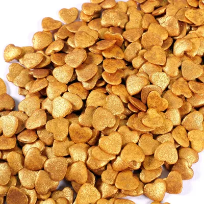 Produktbild von Streuselheld Goldene Herzen 40g glänzende Herz Streusel als essbare Streudeko für festliche Torten, Kuchen und Cupcakes
