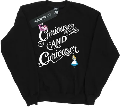 Produktbild von Disney - "Alice In Wonderland Curiouser" Sweatshirt für Herren BI7503 (L) (Schwarz)