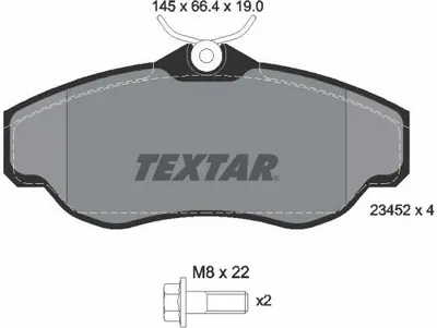 Produktbild von Textar Bremsbeläge vorne für Land Rover Discovery II Range Rover 2,5-4,6 + V8 D