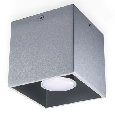 Obrázok produktu pre Stropné svietidlo QUAD 1 sivé 1xGU10 10W hliník 10x10x10cm Sollux Lighting