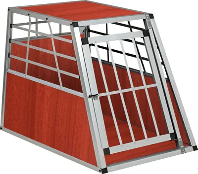 Produktbild von Aluminium Hundebox 91x65x70 cm leicht wetterfest mit ausreichender Luftzufuhr für Auto