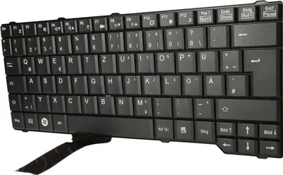 Produktbild von vhbw Tastatur Keyboard QWERTZ Ersatz für Fujitsu Siemens V080230BK1, V080228AK1 für Notebook - Schwarz
