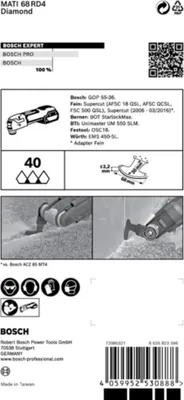 Immagine prodotto di Bosch Expert MATI 68 RD4 Lama angolare Starlock Max per utensili multifunzione 68 x 30 mm - 2608900036