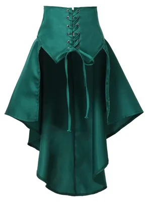 Produktbild von Steampunk Damenrock mit Taillengürtel - Rüschen Piraten-Corsage Kostüm