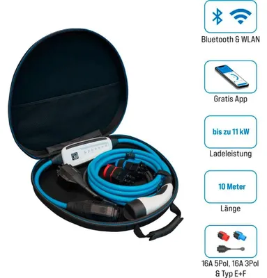Obrázok produktu pre Súprava NRGkick Mobile Wallbox 16 A 10 m Optimal (11 kW, kábel s dĺžkou 10 metrov)