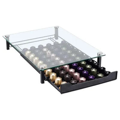 Produktbild von Kaffeekapsel Schublade für 60 Kapseln Kapselspender Glass Aufbewahrungsbox Kaffeekapseln