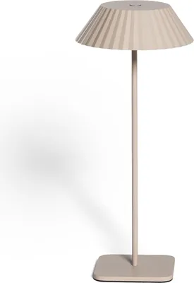 Produktbild von LED Tischlampe Tragbar Außen mit Batterie USB wiederaufladbar Metall Hoima Beige