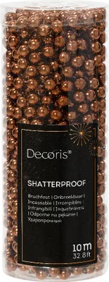 Produktbild von Perlenkette 8mm x 10m Kunststoff - Espressobraun
