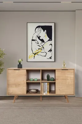 Produktbild von Skye Decor, Hochwertiger Konsolentisch (3-teilig) Sapphire Oak, 160 cm, 100% Melamin