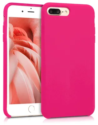 Produktbild von kwmobile Handyhülle für Apple iPhone 7 Plus / iPhone 8 Plus Hülle - Case Silikon - Kabelloses Laden - Schutzhülle Cover in Neon Pink