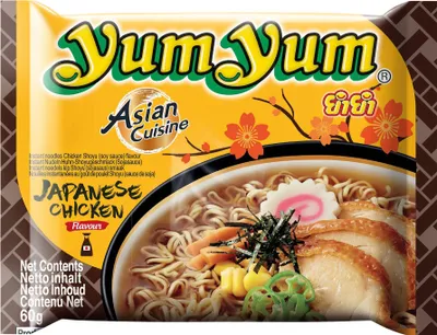 Zdjęcie produktu dla YumYum Instant Asian Noodle Soup Bag o smaku japońskiego kurczaka 60 g