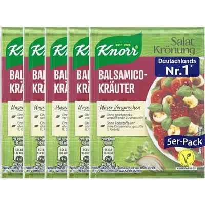 Immagine prodotto di Knorr Salatkrönung Balsamico Condimento per insalata alle erbe 5x 11g 5er 5er pack