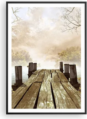 Produktbild von Gerahmtes Poster - Schwarzer Rahmen - Illustration herbst landschaft bäume - 70x100 cm - Wand Bild - Wanddeko - Wandbilder - Wandposter - Bilderrahmen - Bilder - Kunstdruck - P2BPA70x100-2394