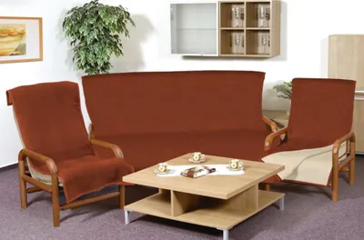 Zdjęcie produktu dla Narzuta na zestaw wypoczynkowy Kira PLUS 3+1+1 terra/beżowa