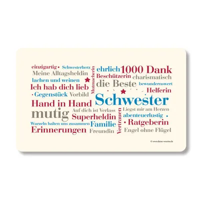 Produktbild von Frühstücksbrettchen Schwester Wörter