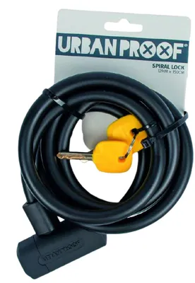 Image de Urban Proof Antivol à câble Ø12mm x 150 cm Acier/PVC Noir
