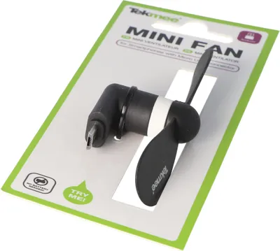 Produktbild von Mini-Ventilator für Smartphones mit Micro USB Anschluss, Micro-USB-Anschluss, Ventilator für Smartphone, farblich sortiert