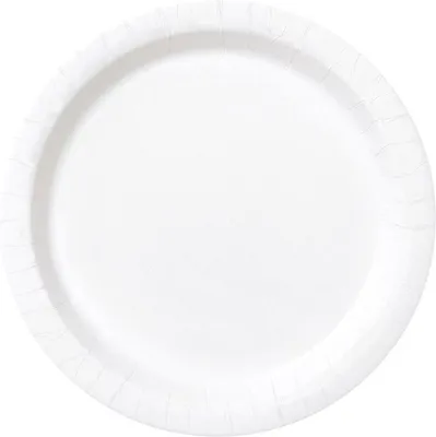 Produktbild von 8 kleine runde Teller, weiss, ca. 17,78 cm Durchmesser