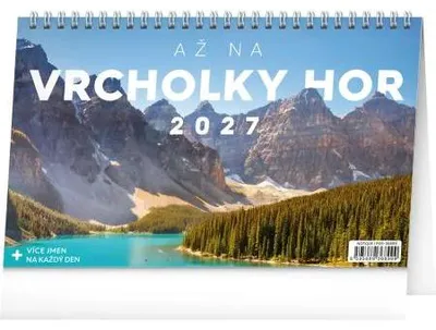 Obrázek produktu pro NOTIQUE Stolní kalendář Až na vrcholky hor 2027, 23,1 x 14,5 cm