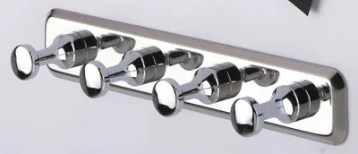 Produktbild von Geesa Serie 5000 Garderobenhaken mit 4 Haken Chrom