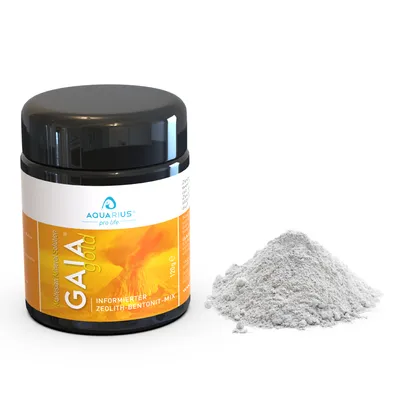 Produktbild von AQUARIUS pro life ® - GAIAgold® Zeolith Bentonit Pulver Mix 120g I in Mironglas - informiert & energetisiert nach HP E.S. Scheller I Das ORIGINAL I in pharmazeutischer Qualität