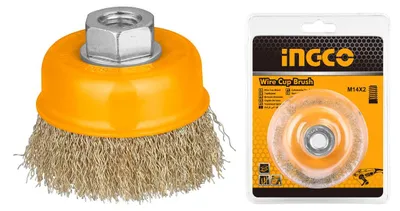 Obrázok produktu pre Drôtená kefa - kotúč pre uhlovú brúsku 100mm Ingco