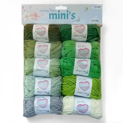 Image de Fil à tricoter pour débutants, 10 pelotes, mélange coton-nylon, couleur verte, 25g, fil torsadé