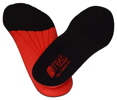 Produktbild von NITRAS COMFORT STEP, Einlegesohle, schwarz / rot, Größe 36 | Packung (1 Paar)