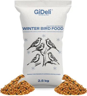Produktbild von Wildvogelfutter Winter 2,5kg Streufutter Ganzjährig Meisenfutter Naturmix GiDeli