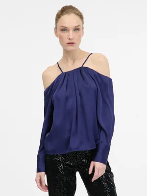Produktbild von Orsay Dunkelblaue schulterfreie Damenbluse 1001250A00715__40
