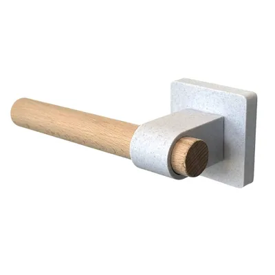 Produktbild von Türklinke Stracciatella 1 Paar Quadratische Rosette Modernes Design Türbeschlag Türgriff Kunststoff (PLA) - Inkl. Montagematerial
