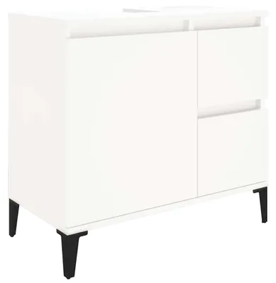 Image de vidaXL Armoire de salle de bain blanche 65x33x60 cm Bois composite