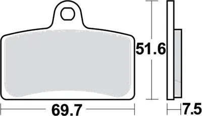 Obrázek produktu pro Brzdové destičky předního kola pro Peugeot NK7 50, rok výroby 2010–2012, brzdové destičky od TRW –