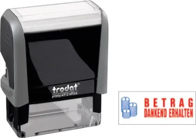 Produktbild von trodat Officestempel Prin4.0 gra"BETRAGDANKENDERHALTEN"4912