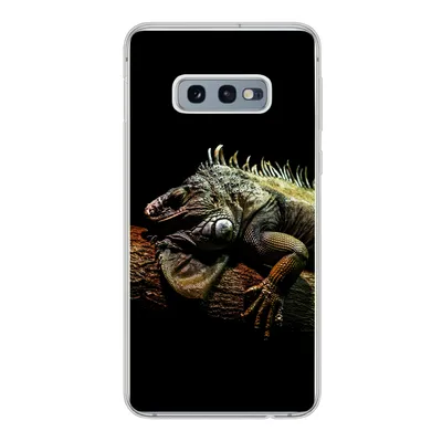 Produktbild von MuchoWow® Handyhülle Schutzhülle Hülle für Samsung Galaxy S10e Tier - Zweig - Schwarz Silikon Softcase Handy Hülle - Handy