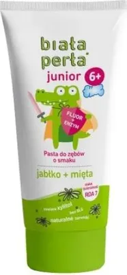 Zdjęcie produktu dla Pasta Do Zębów Dla Dzieci Biała Perła 6+ Jabłko I Mięta 75 Ml
