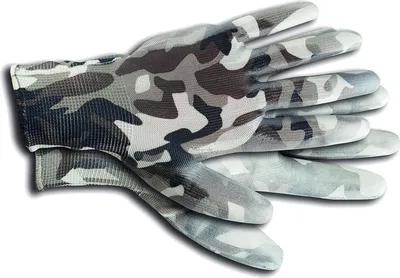 Produktbild von KIXX Handschuhe für die Gartenarbeit, Camouflage-Weiß - Größe 10