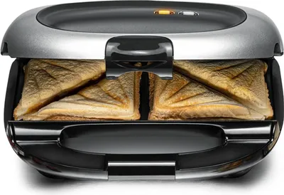 Produktbild von Sandwichmaker ST 1000 (schwarz/silber, 1.000 Watt)