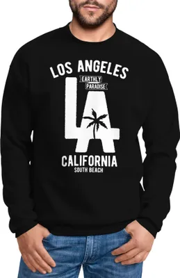 Produktbild von Sweatshirt Herren Los Angeles California LA Palme Rundhals-Pullover Neverless® schwarz M