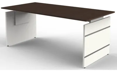 Zdjęcie produktu dla Biurko z bocznymi panelami Form4 z regulacją wysokości, 180 x 80 x 68–76 cm, kolor wenge
