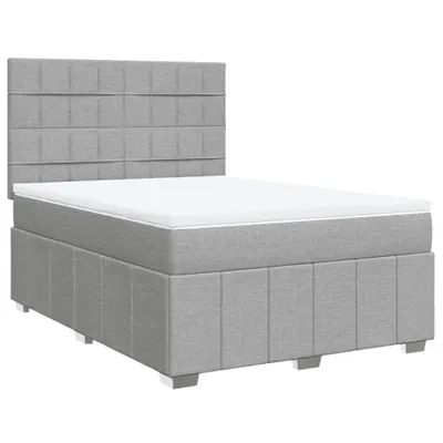 Obrázok produktu pre vidaXL Boxspring posteľ s matracom Light Grey 140x190 cm Látka