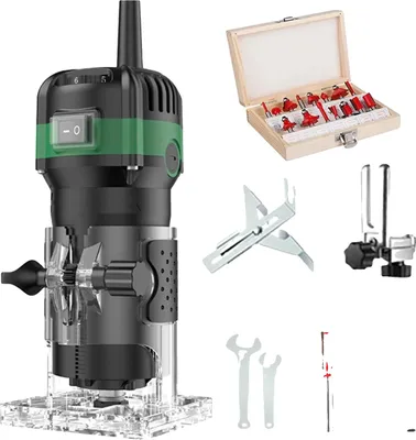 Immagine prodotto di Macchina da taglio elettrica, potenza del motore 800W, velocità minima di 33000 giri/min, dimensioni del mandrino 6,35 mm, gamma di taglio estesa