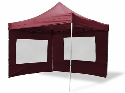 Obrázek produktu pro Zahradní party stan vínový nůžkový 3 x 3 m + 4 bočnicemi