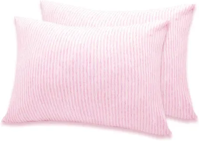 Obrázok produktu pre Poťah na vankúš, pletený, pruhovaný, 40x60 cm, balenie po 2 kusoch, vyrobený z organickej bavlny, vhodný pre detské kočíky