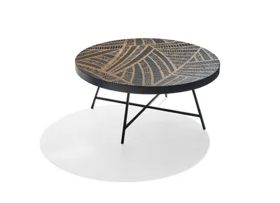 Produktbild von Runder Couchtisch Beistelltisch Wohnzimmer Tisch Beistell Italienischer Stil